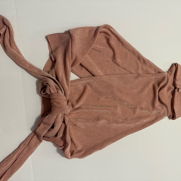 Pale Pink Slinky Open Back Halter Top - Picture 5 of 6